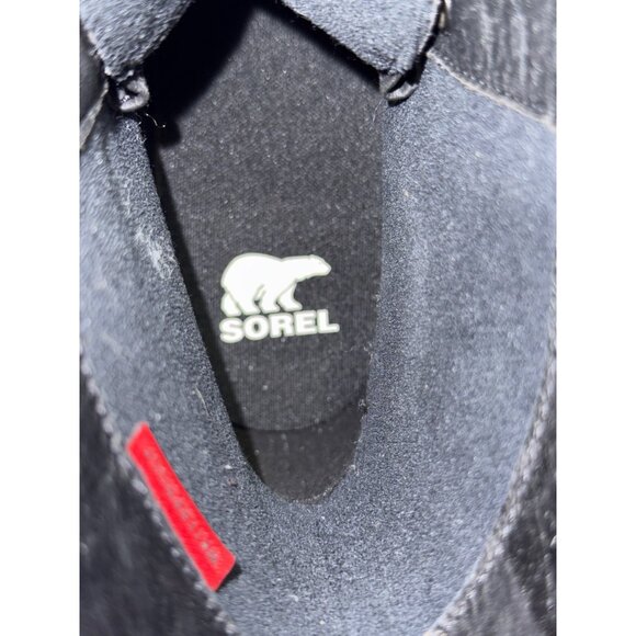 Sorel Caribou X Lace Boots Pink Sole Waterproof Black Leather Women's Size 7 NEW - Picture 10 of 11